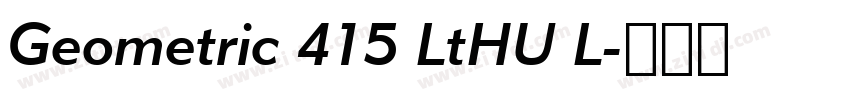 Geometric 415 LtHU L字体转换
